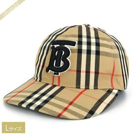 バーバリー BURBERRY メンズ・レディース 帽子 TBロゴ ヴィンテージチェック ベースボールキャップ Lサイズ ベージュ系 8038504 L | コンビニ受取 ブランド