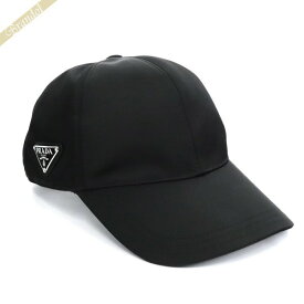 プラダ PRADA メンズ 帽子 サイド 三角ロゴ ベースボールキャップ Mサイズ ブラック 1HC274 2DMI F0002 M | ブランド