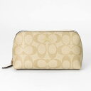 コーチ COACH ポーチ シグネチャー コスメポーチ ライトベージュ×アイボリー F53385 IMDQC | コーチアウトレット コンビニ受取 ブランド