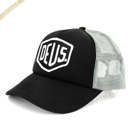 デウスエクスマキナ Deus Ex Machina 帽子 メンズ Baylands Trucker ロゴ メッシュ キャップ ブラック×グレー DMS07875 BLACK/GREY | コンビニ受取 ブランド