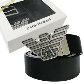エンポリオアルマーニ EMPORIO ARMANI レザーベルト メンズ バックル2個セット フリーサイズ ブラック Y4S270 YLP4X 88001 | コンビニ受取 ブランド【全品ポイント2倍_12日 13:59迄】