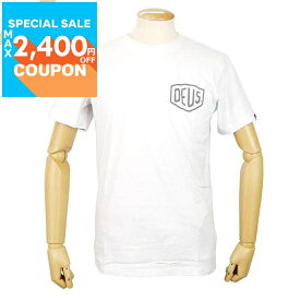 デウス・エクス・マキナ Deus Ex Machina Tシャツ メンズ 半袖 バックロゴ ［Sサイズ/Mサイズ/Lサイズ］ ホワイト T-DMW41808C WHITE | コンビニ受取 ブランド【最大2400円クーポン7/9 18:59迄】