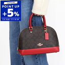 コーチ COACH ショルダーバッグ レディース シグネチャー Sierra サッチェル 2way ミニボストンバッグ ドーム型 ブラウン×レッド F27583 IML72 | コンビニ受取 ブランド【ポイント5倍_7/11 01:59迄】