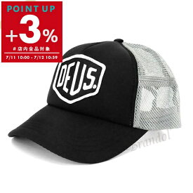 デウスエクスマキナ Deus Ex Machina 帽子 メンズ Baylands Trucker ロゴ メッシュ キャップ ブラック×グレー DMS07875 BLACK/GREY | コンビニ受取 ブランド【ポイント3倍_7/12 10:59迄】