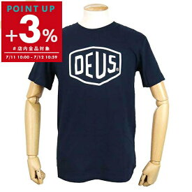 デウス・エクス・マキナ Deus Ex Machina Tシャツ メンズ 半袖 ロゴ ［Sサイズ/Mサイズ/Lサイズ］ ネイビー T-DMW41808E NAVY | コンビニ受取 ブランド【ポイント3倍_7/12 10:59迄】