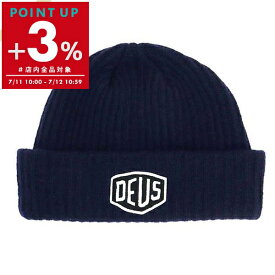 デウス・エクス・マキナ Deus Ex Machina 帽子 メンズ ロゴ ビーニー ニットキャップ ネイビー DMW47269 NAVY | コンビニ受取 ブランド【ポイント3倍_7/12 10:59迄】