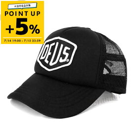 デウスエクスマキナ Deus Ex Machina 帽子 メンズ Baylands Trucker ロゴ メッシュ キャップ ブラック DMS07875 BLACK/WHITE | コンビニ受取 ブランド【ポイント5倍_7/15 23:59迄】