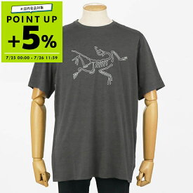 アークテリクス ARC'TERYX Tシャツ メンズ 半袖 コーマック ロゴ Cormac Logo ［Sサイズ/Mサイズ/Lサイズ/XLサイズ］ チャコール X000009726 Black Heather | コンビニ受取 ブランド【ポイント5倍_7/26 11:59迄】