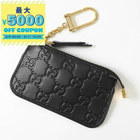 グッチ GUCCI 財布 メンズ レディース 小銭入れ シグネチャー レザー キーリング付き コインケース ブラック 447964 CWC1G 1000 | ブランド コンビニ受取【最大5000円クーポン8/11 10:59迄】