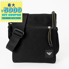 エンポリオアルマーニ EMPORIO ARMANI ショルダーバッグ メンズ キャンバス フラットショルダー ブラック Y4M420 YQ73K 80001 | コンビニ受取 ブランド【最大5000円クーポン8/11 10:59迄】