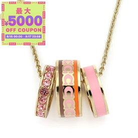 コーチ COACH ネックレス レディース シグネチャー エナメル リング ペンダント ゴールド×ピンク系マルチカラー CB448 UJH | コンビニ受取 ブランド【最大5000円クーポン8/17 23:59迄】