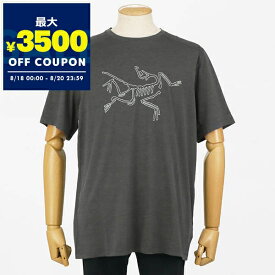 アークテリクス ARC'TERYX Tシャツ メンズ 半袖 コーマック ロゴ Cormac Logo ［Sサイズ/Mサイズ/Lサイズ/XLサイズ］ チャコール X000009726 Black Heather | コンビニ受取 ブランド【最大3500円クーポン8/20 23:59迄】