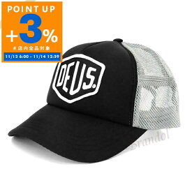 デウスエクスマキナ Deus Ex Machina 帽子 メンズ Baylands Trucker ロゴ メッシュ キャップ ブラック×グレー DMS07875 BLACK/GREY | コンビニ受取 ブランド【全品ポイント3倍 11/14 12:59迄】