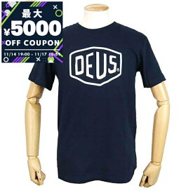 デウス・エクス・マキナ Deus Ex Machina Tシャツ メンズ 半袖 ロゴ ［Sサイズ/Mサイズ/Lサイズ］ ネイビー T-DMW41808E NAVY | コンビニ受取 ブランド【最大5000円クーポン 11/17 10:59迄】