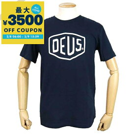 デウス・エクス・マキナ Deus Ex Machina Tシャツ メンズ 半袖 ロゴ ［Sサイズ/Mサイズ/Lサイズ］ ネイビー T-DMW41808E NAVY | コンビニ受取 ブランド【最大3500円クーポン 2/9 15:59迄】