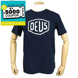 デウス・エクス・マキナ Deus Ex Machina Tシャツ メンズ 半袖 ロゴ ［Sサイズ/Mサイズ/Lサイズ］ ネイビー T-DMW41808E NAVY | コンビニ受取 ブランド【最大5000円クーポン 2/11 10:59迄】