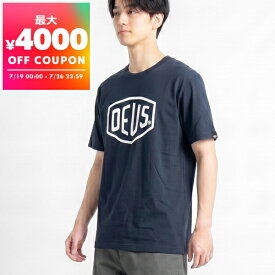 デウス・エクス・マキナ Deus Ex Machina Tシャツ メンズ 半袖 ロゴ ［Sサイズ/Mサイズ/Lサイズ］ ネイビー T-DMW41808E NAVY | コンビニ受取 ブランド【最大4000円クーポン 7/26 23:59迄】