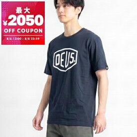 デウス・エクス・マキナ Deus Ex Machina Tシャツ メンズ 半袖 ロゴ ［Sサイズ/Mサイズ/Lサイズ］ ネイビー T-DMW41808E NAVY | コンビニ受取 ブランド【最大2050円クーポン 8/8 23:59迄】