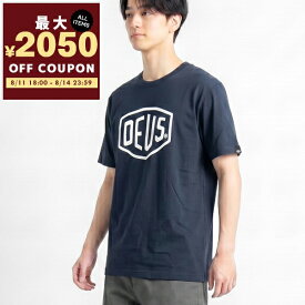 デウス・エクス・マキナ Deus Ex Machina Tシャツ メンズ 半袖 ロゴ ［Sサイズ/Mサイズ/Lサイズ］ ネイビー T-DMW41808E NAVY | コンビニ受取 ブランド【最大2050円クーポン 8/14 23:59迄】