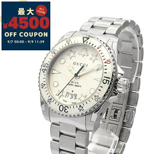 �O�b�` GUCCI �r���v �����Y DIVE �_�C�u 40mm �z���C�g×�V���o�[ YA136336 | �u�����h�y�ő�4500�~�N�[�|�� 9/9 11:59���z