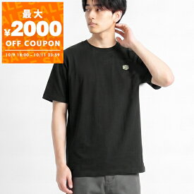デウス・エクス・マキナ Deus Ex Machina Tシャツ メンズ 半袖 ワンポイント ロゴ ［Sサイズ/Mサイズ/Lサイズ］ ブラック T-DMF201877 BLACK | コンビニ受取 ブランド【最大2000円クーポン 10/11 23:59迄】