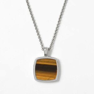 �g���E�b�h TOMWOOD �l�b�N���X �����Y ���f�B�[�X Cushion Pendant Tiger Eye �N�b�V�����V�F�C�v �^�C�K�[�A�C �y���_���g �V���o�[ Silver925 100364 | �u�����h