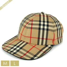 バーバリー BURBERRY メンズ 帽子 ビンテージチェック ベースボールキャップ ［Mサイズ/Lサイズ］ ベージュ系 8068041 | コンビニ受取 ブランド