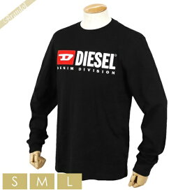 ディーゼル DIESEL メンズ 長袖 Tシャツ Dロゴ クルーネック ［Sサイズ/Mサイズ/Lサイズ］ ブラック A03768 0AAXJ 9XX BLACK | コンビニ受取 ブランド