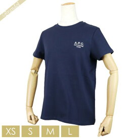 アーペーセー A.P.C. レディース Tシャツ ワンポイントロゴ クルーネック 半袖 ［XSサイズ/Sサイズ/Mサイズ/Lサイズ］ ネイビー COEZC F26842 IAK DARK NAVY | コンビニ受取 ブランド