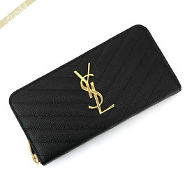 サンローラン パリ 長財布 SAINT LAURENT レディース ラウンドファスナー モノグラム YSLロゴ キルティングレザー ブラック 358094 BOW01 1000 【2020年春夏新作】 | ブランド