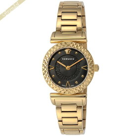 ベルサーチ 腕時計 VERSACE レディース ミニ ヴァニティ 27mm ブラック×ゴールド VEAA00518 | ブランド