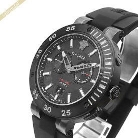 ヴェルサーチ 腕時計 VERSACE メンズ Vエクストリーム デュアルタイム 46mm ブラック VECN00219 | ブランド