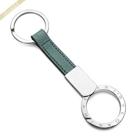 《最大12500円クーポン_4/1 9:59迄》ブルガリ キーリング BVLGARI レザー リング キーホルダー ブルーグレー系 285208 | ブランド