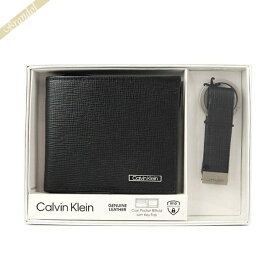 《P5倍_9日19:59まで》カルバンクライン 二つ折り財布 Calvin Klein 財布 メンズ レザー キーリングセット ブラック 31CK330014 | ブランド
