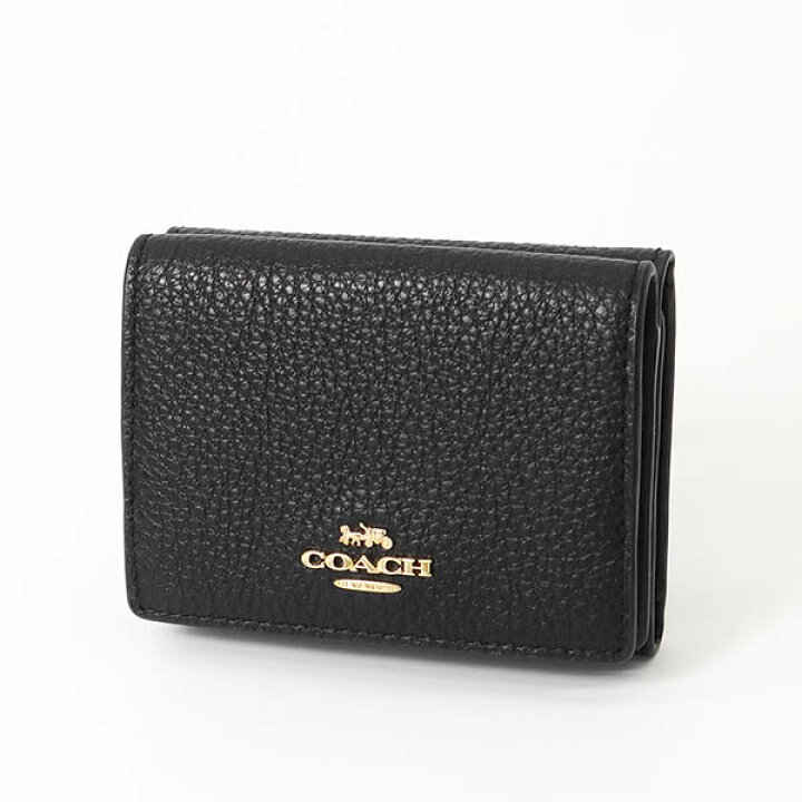 楽天市場】コーチ 三つ折り財布 COACH シンプル レザー ミニ財布  