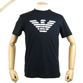 《店内全品P10倍_30日23:59迄》エンポリオアルマーニ Tシャツ EMPORIO ARMANI メンズ イーグルロゴ 半袖 M/L ブラック 8N1TN5 1JPZZ 0022 | ブランド