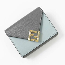 《ポイント5倍_21日23:59迄》フェンディ 二つ折り財布 FENDI グレー×ライトブルー 8M0480 ALV4 F1NPW レディース | ブランド