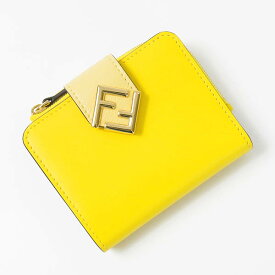 《ポイント5倍_30日23:59迄》フェンディ 二つ折り財布 FENDI L字ファスナー マルチカラー イエロー 8M0490 ALV4 F1NPV レディース | ブランド