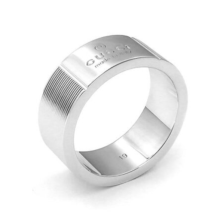 ＼今ならシルバークリーナープレゼント／ グッチ リング GUCCI シンプル ロゴ 指輪 メンズ レディース シルバー 163179 J8400 8106 | ブランド【最大4500円クーポン7/6 23:59迄】