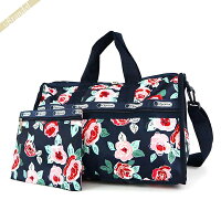 レスポートサック ボストンバッグ LeSportsac レディース MEDIUM WEEKENDER 花柄 ネイビー×ピンク系 7184 D782 | ブランド