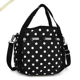 レスポートサック ショルダーバッグ レディース LeSportsac SMALL JENNI 2way ミニトートバッグ 水玉 ドット柄 ブラック ホワイト 8056 D786 | ブランド