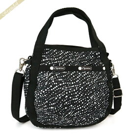 レスポートサック ショルダーバッグ レディース LeSportsac SMALL JENNI 2way ミニトートバッグ 水玉 ドット柄 ブラック系 8056 F441 | ブランド