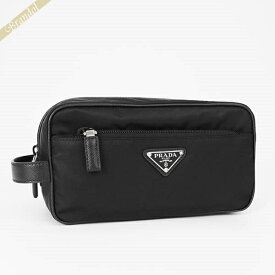 プラダ クラッチバッグ PRADA 三角ロゴ 箱型 セカンドバッグ ブラック メンズ 2NA819 2DMH F0002 | ブランド