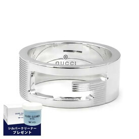 《最大4000円クーポン_6日23:59迄》グッチ リング GUCCI メンズ 指輪 ブランデッド Gリング シルバー 032660 09840 8106 | ブランド