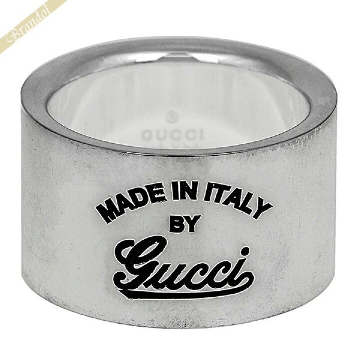 楽天市場 最大00円クーポン 6日23 59迄 グッチ リング Gucci メンズ 指輪 ヴィンテージ ロゴ シルバー J8400 8106 ブランド Azurebrandol