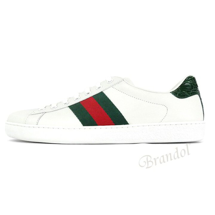 楽天市場 グッチ スニーカー Gucci メンズ Ace エース ウェビングライン レザースニーカー ホワイト グリーン レッド A30 9071 ブランド Azurebrandol