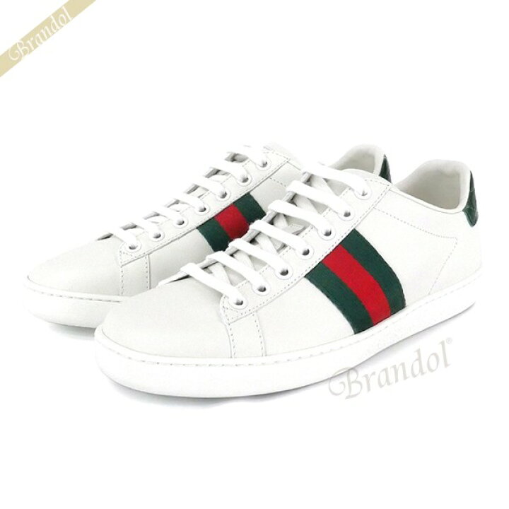 楽天市場 グッチ スニーカー Gucci レディース Ace エース ウェビングライン レザースニーカー ホワイト グリーン レッド A30 9071 ブランド Azurebrandol