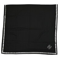 【中古】シャネル ココマーク チェーン ストール カシミヤ ブラック×シルバー ch2525gf
