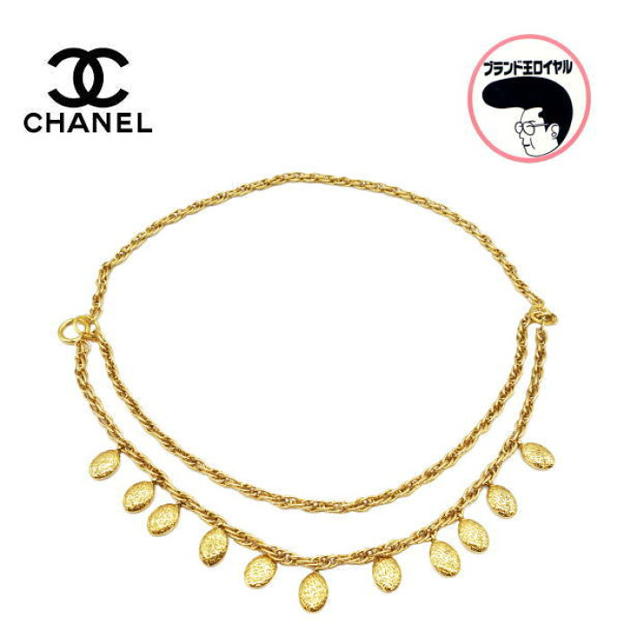 楽天市場】【中古】CHANEL シャネル チェーンネックレス ゴールド 