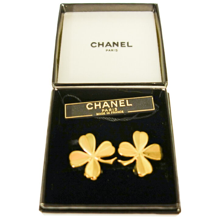 楽天市場】【中古】CHANEL シャネル イヤリング クローバー ゴールド 